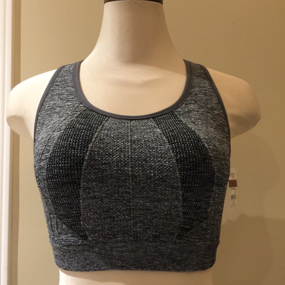 Danskin High Impact Sports Athletic Workout Bra Plus Size 1X Grey New with Tags